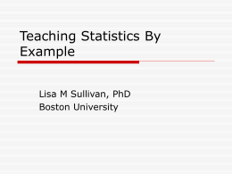 Teaching Statistics By Example