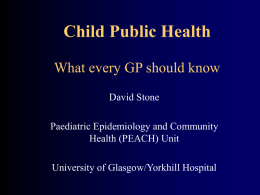 Public Health Aspects of Child Health