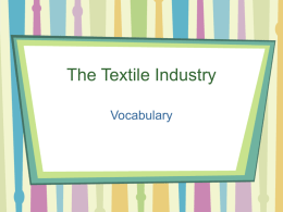 The Textile Industry - Kecoughtan Marketing