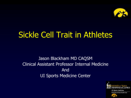 Sickle Cell Trait in Athletes