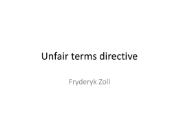 Unfair terms directive