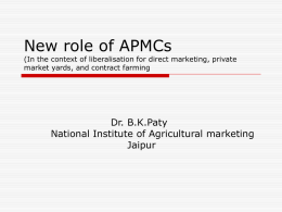 New role of APMCs