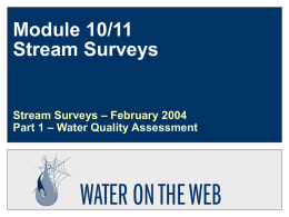 Mod10/11-A Stream Surveys - Water Quality Assessment