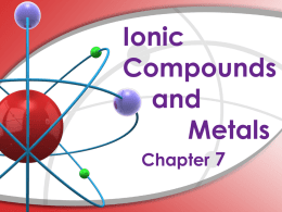 Chapter 8 - Ionic Compounds