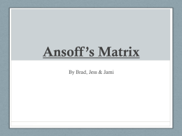 Ansoff’s Matrix