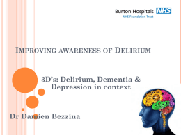 Improving awareness of Delirium