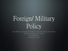 Foreign/ Military Policy