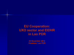 UXO projects in Lao PDR