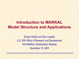Introduction to MARKAL Model Structure and Applications