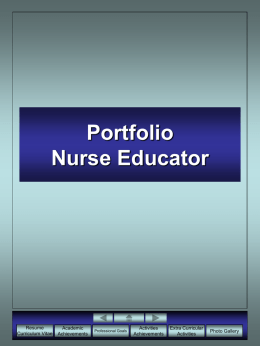 Portfolio Nurse Educator