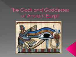 The Gods and Goddesses of Ancient Eygpt