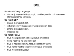SQL - Stranka servera hornad na Katedre pocitacov a