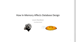 How In-Memory Affects Database Design