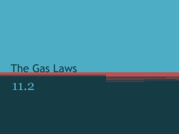 The Gas Laws - Belle Vernon Area School District