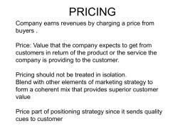 PRICING - AMITY GLOBAL BUSINESS SCHOOL