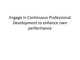 Engage in Continuous Professional Developmen to enhance