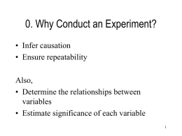 1. Why Conduct an Experiment?