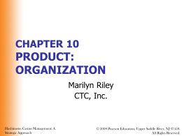CHAPTER 10 PRODUCT – ORGANIZATION