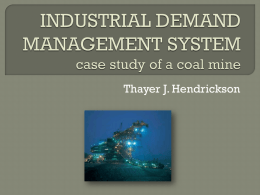 INDUSTRIAL DEMAND MANAGEMENT SYSTEM case study of a …