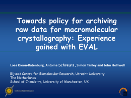 Towards policy for archiving raw data for macromolecular