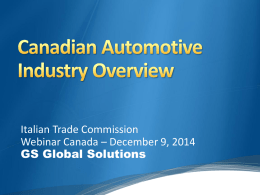 Canadian Automotive Industry Overview