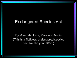 Endangered Species Act - Kenan Fellows Program