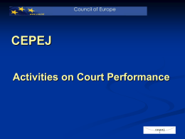 CEPEJ Court performance and quality