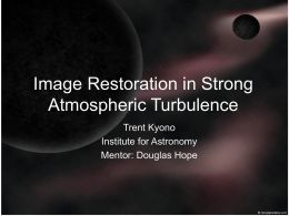 Modeling Images through Strong Turbulence