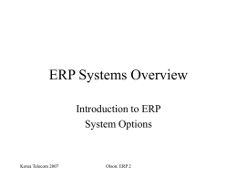 Chapter 1: ERP Systems - University of Nebraska–Lincoln