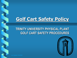 Golf Cart Safety Policy