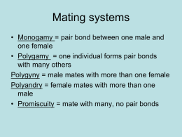 Mating systems - Mt. SAC Faculty Contact Directory
