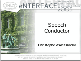 Speech Conductor Presentation