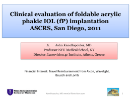 Clinical evaluation of foldable acrylic phakic IOL (fP