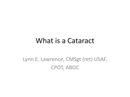 What is a Cataract - See the Light Consulting