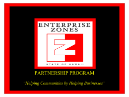 ENTERPRISE ZONE - Welcome to College of Tropical