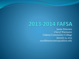 2009-2010 FAFSA - Maine South High School