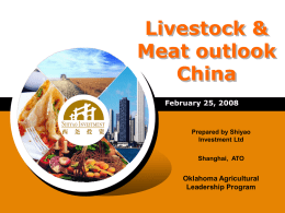 Livestock & Meat outlook PRC