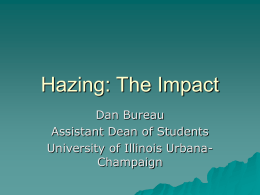 Hazing: The Impact