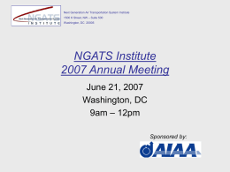 NGATS Institute 2007 Annual Meeting