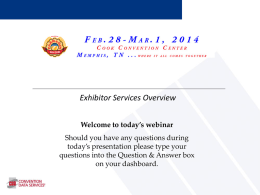 Exhibitor Services Overview - Mid