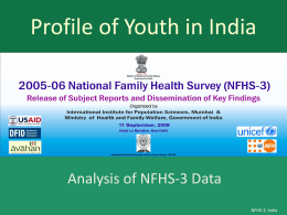 Profile of Youth in India - District Level Household