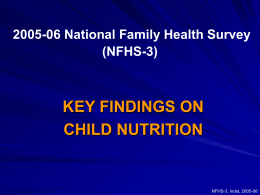 NFHS-3 Nutritional Status of Children