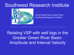 Relating VSP with well logs in the Greater Green River