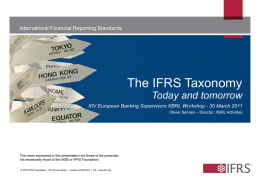 XBRL and IFRS IFRS Conference, Tokyo
