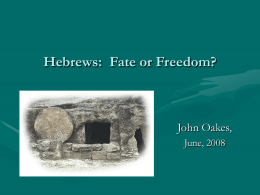The Book of Hebrews - Evidence for Christianity