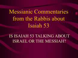 Messianic Commentaries from the Rabbis about Isaiah 53