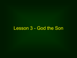 Lesson 1 - The Bible