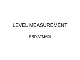 LEVEL MEASUREMENT - Gadjah Mada University