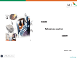 Indian Telecom Sector - India Knowledge Centre