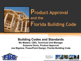 State Product Approval and the Florida Building Code